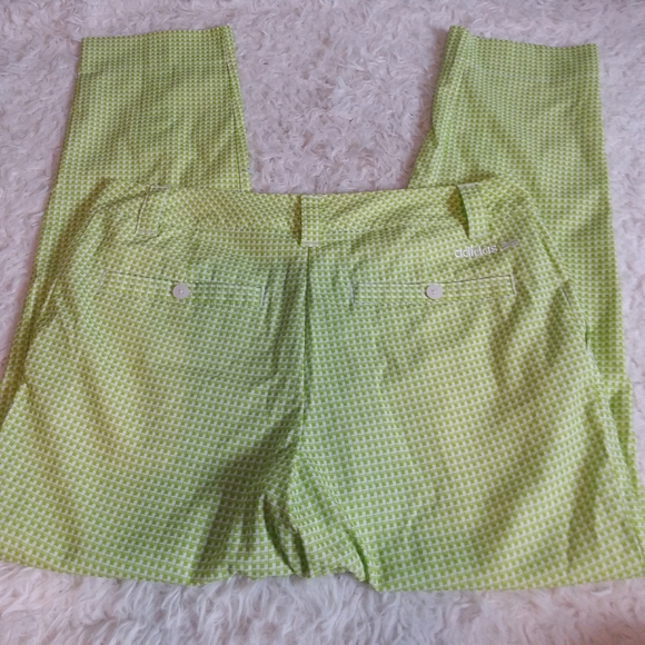 Adidas green checked golf pants size 10 - Picture 3 of 5